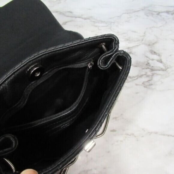 BCBGMaxAzria Bag BlackCrossbody Quilted Chain Purse Leather - Picture 12 of 13